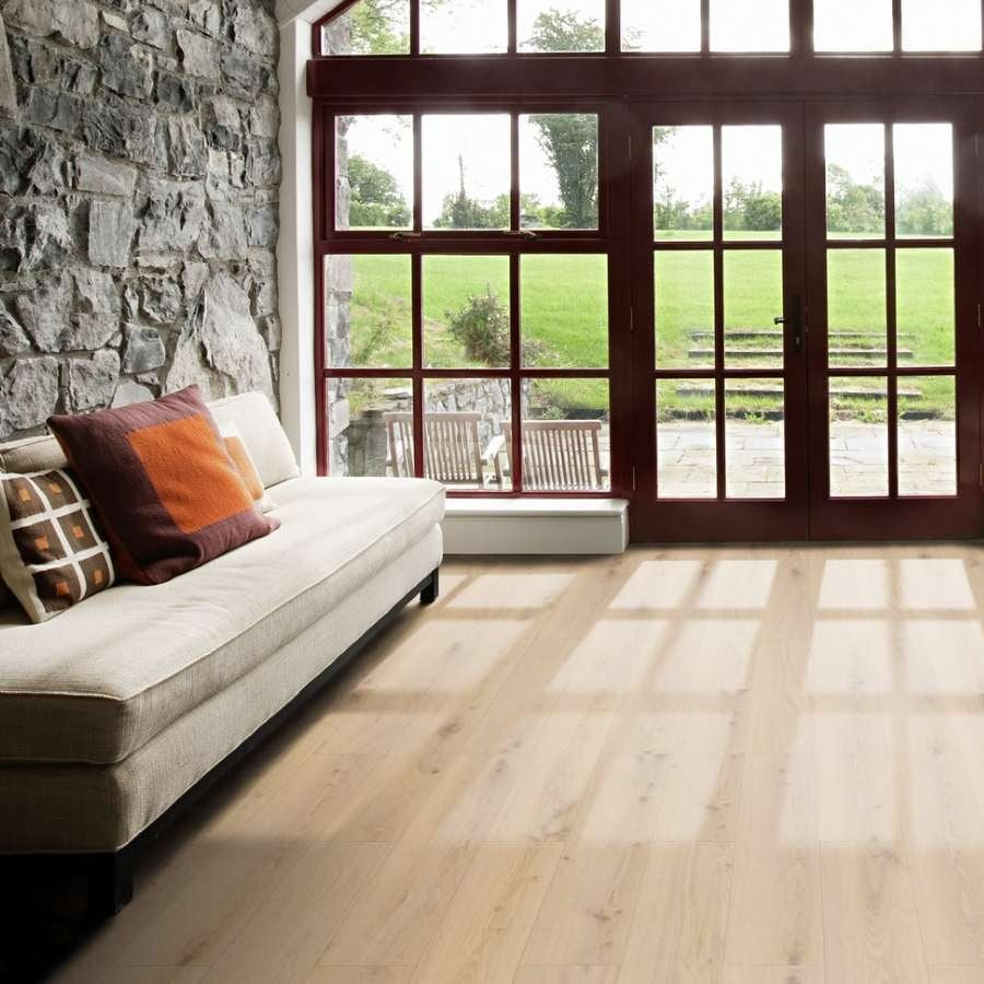 Tarkett iD Inspiration 55 Authentics Delicate Oak Almond Vinylboden, Klebevinyl mit hellem Eichenmuster, natürlicher Holzlook