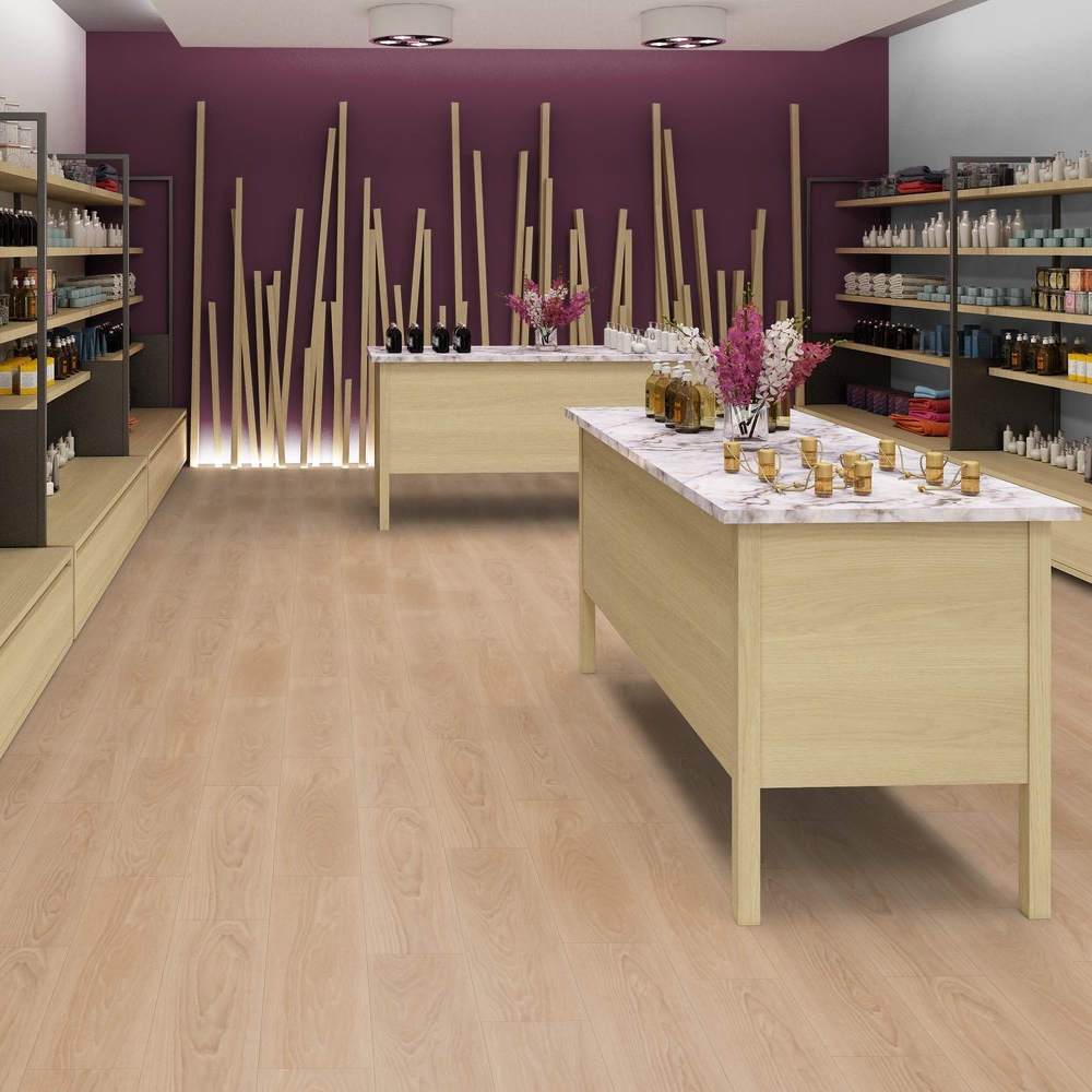 Vinylboden Tarkett iD Inspiration 55 Authentics Pearl Oak Candis in Holzoptik, langlebiger Klebevinyl für elegante Raumgestaltung