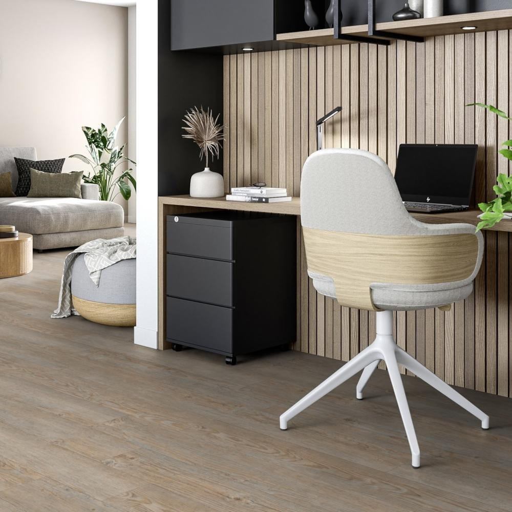 Vinylboden Tarkett iD Inspiration 55 Classics Brushed Pine Grey mit Holzmuster, Klebevinyl, langlebig und stilvoll für Räume