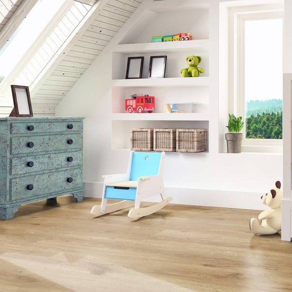 Tarkett iD Inspiration 55 Swiss Oak Smoked Vinylboden, Klebevinyl, mit natürlicher Holzmaserung und dunklen Eichendetails