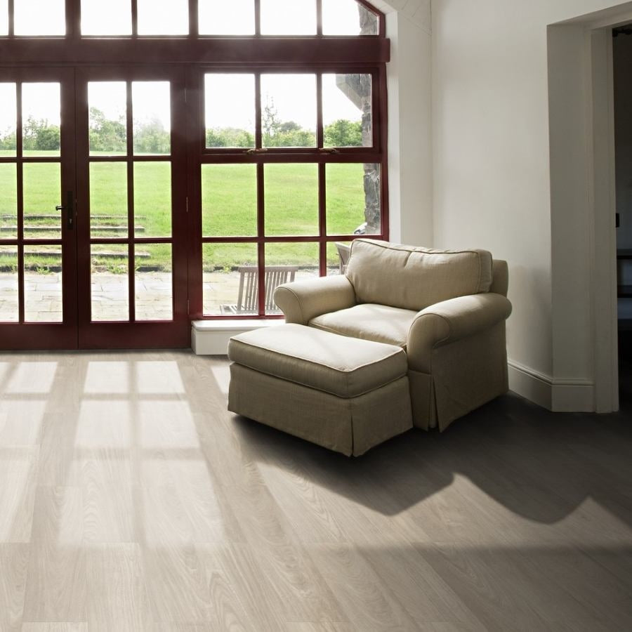 Vinylboden Tarkett iD Inspiration 55 Classics Patina Ash Brown, Klebevinyl, braune Holzoptik, langlebiger Bodenbelag