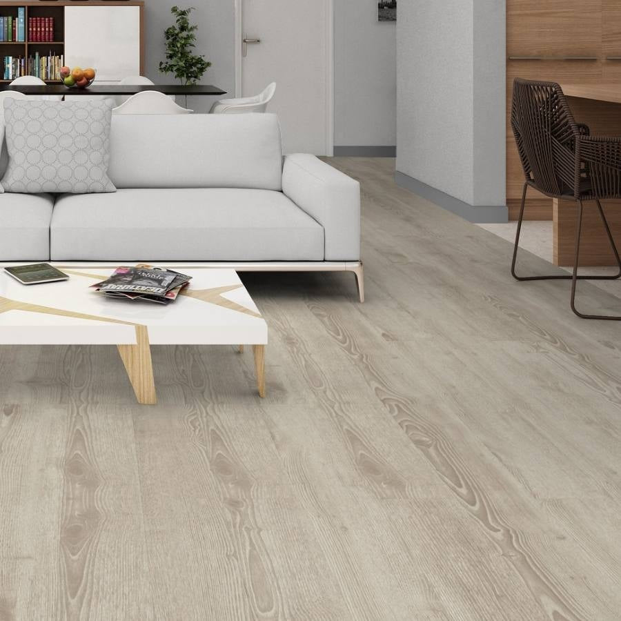 Vinylboden Tarkett iD Inspiration 55 Classics Scandinavian Oak Medium Beige, Klebevinyl mit Holzmaserung und warmem Beigeton