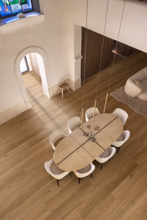 COREtec Vinylboden XL-END Saumur in hellbraun, stilvolle Holzoptik, langlebiges Vinyl, modernes Design für Wohnräume