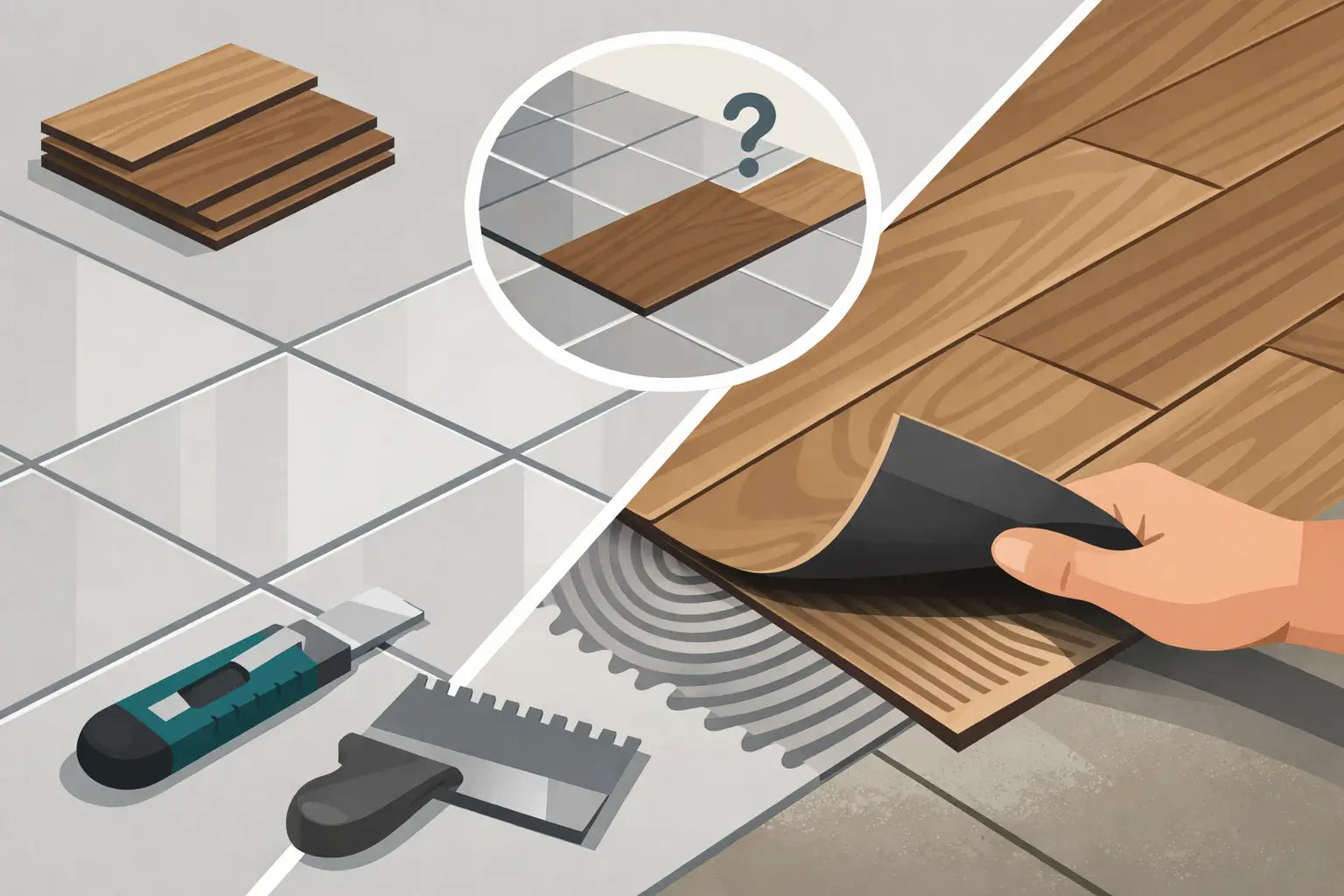 Klebevinyl auf Fliesen kleben - geht das?