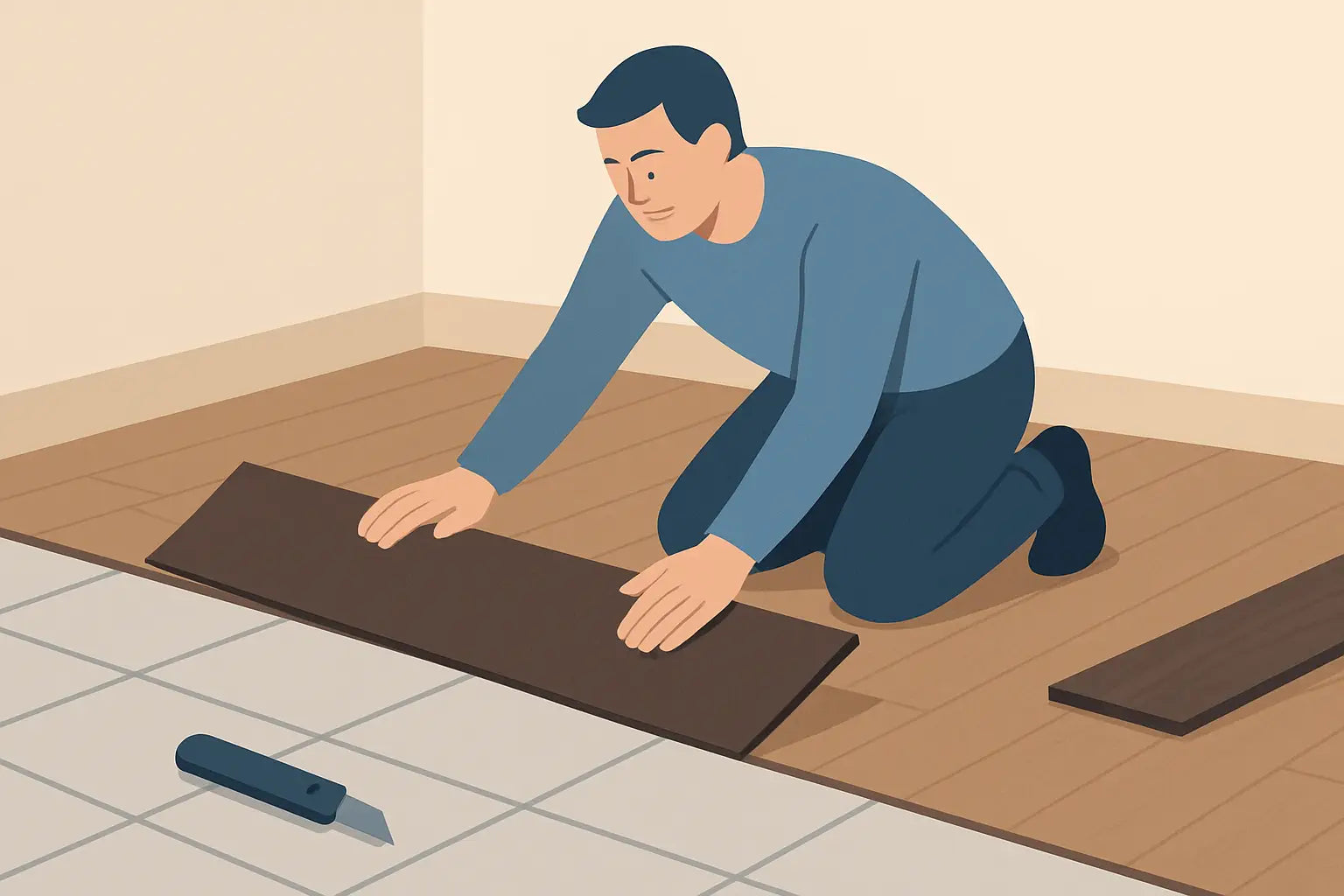 Vinylboden auf Fliesen verlegen: so klappt’s