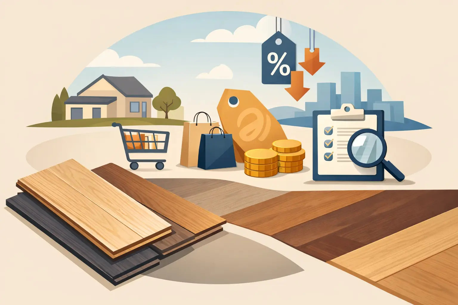 Vinylboden Sale pro qm - worauf es ankommt