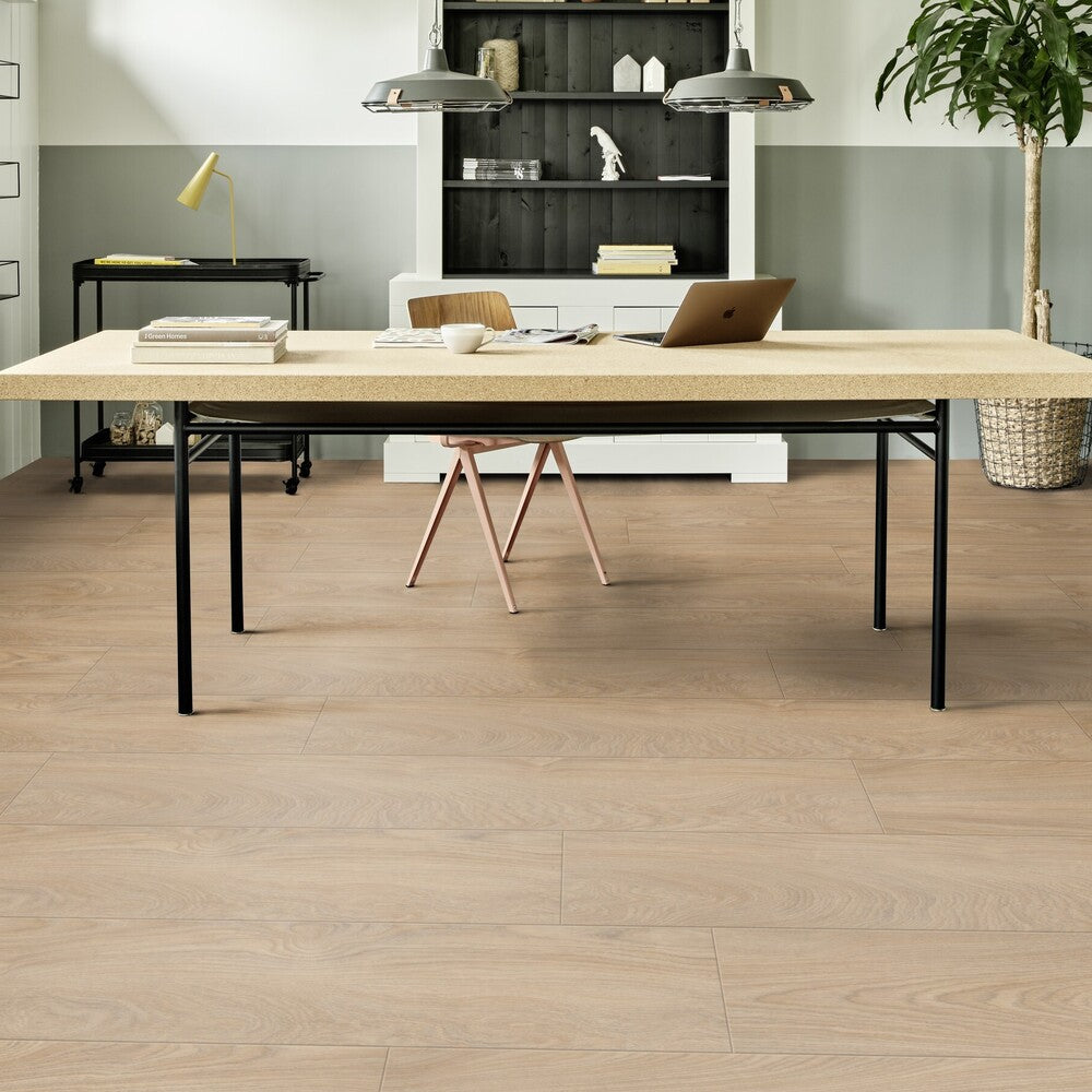 Moduléo Roots 55 Laurel Oak Vinylboden, Klebevinyl, detailreiche Holzoptik in hellbraun, langlebiges Bodenbelag-Design