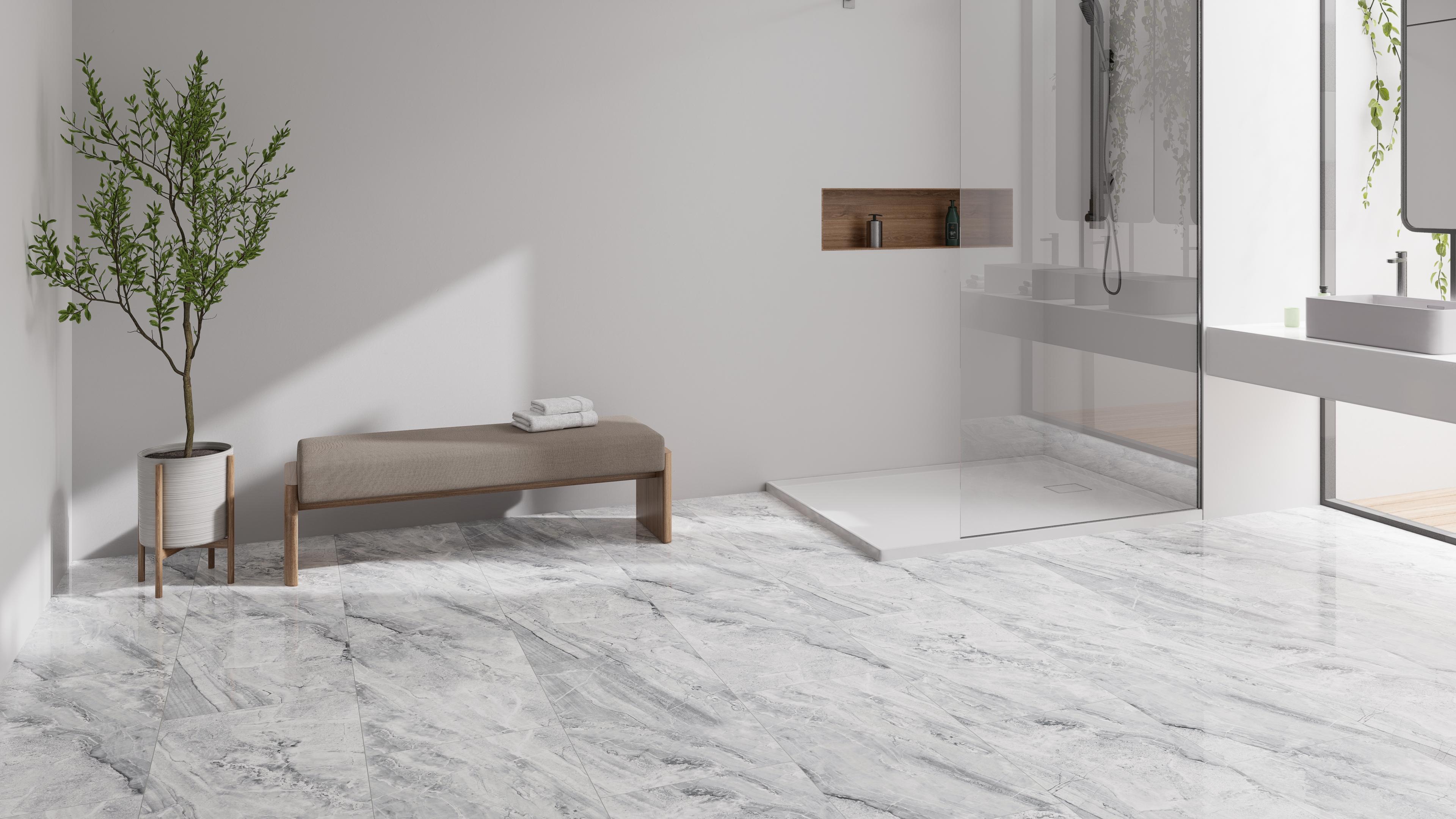 CHECK One Glehner Marmor, Klickvinyl in Fliesenoptik