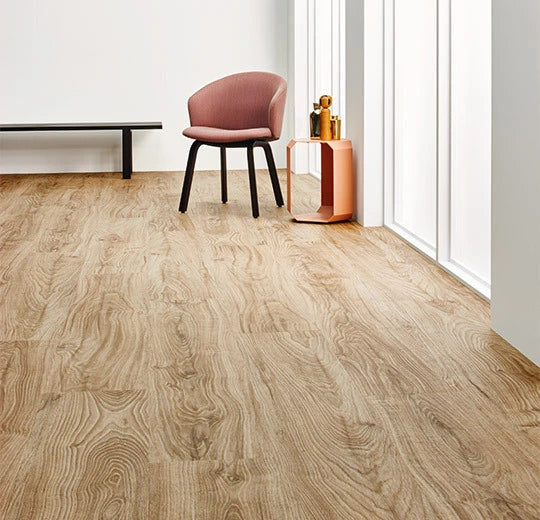 Vinylboden Forbo Allura Dryback 0,55 Zentral Eiche 60300 mit Holzstruktur und natürlicher Maserung, Klebevinyl für langlebige Fußböden