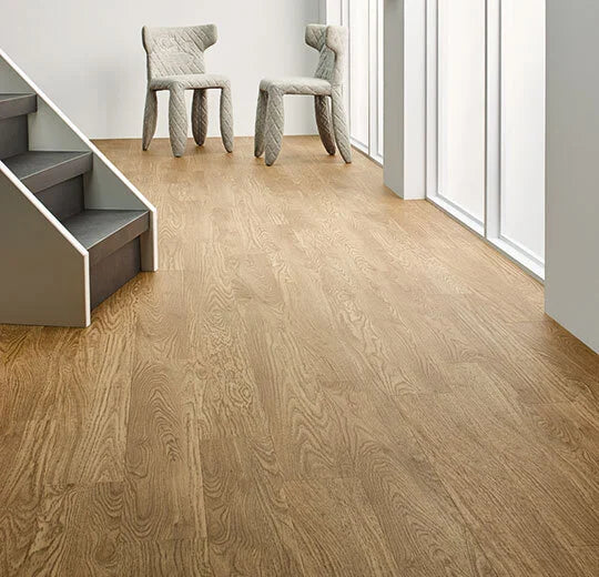 Vinylboden Forbo Allura Dryback 0,55 Waxed Oak 60063 mit Holzmaserung und warmem Eichen-Ton, Klebevinyl für langlebige Böden