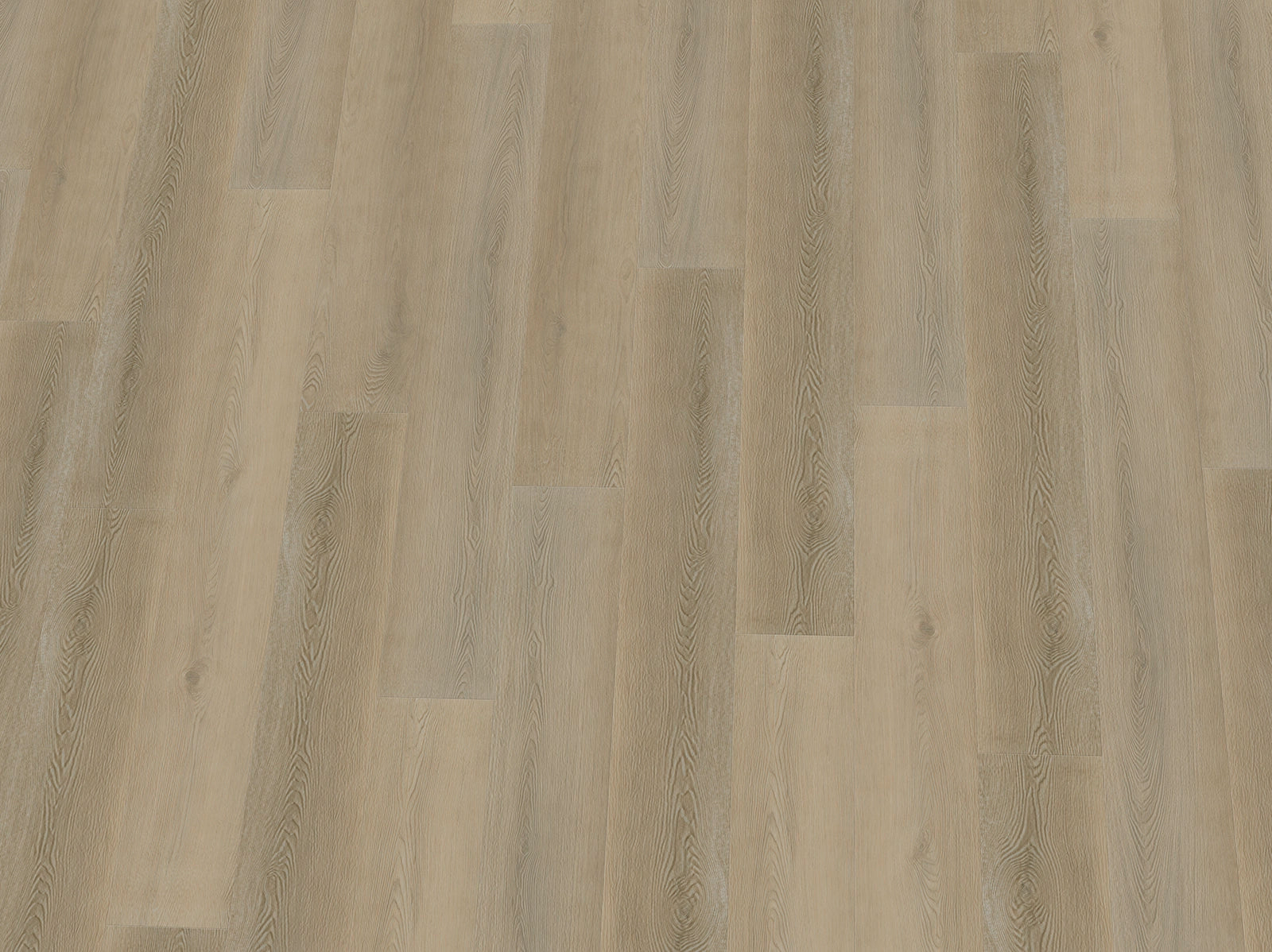 Heller Vinylboden aus dem IPC Terra Design Berlin Klebevinyl in weiß, mit Holzoptik, auf einem Boden verlegt.