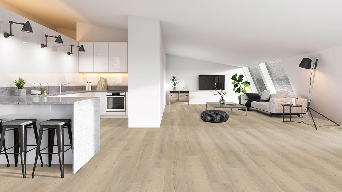 Vinylboden IPC Opal XL Eiche Deventer Klebevinyl, detailreiche Holzmaserung und strukturierte Oberfläche, Holzdesign für Bodenbelag