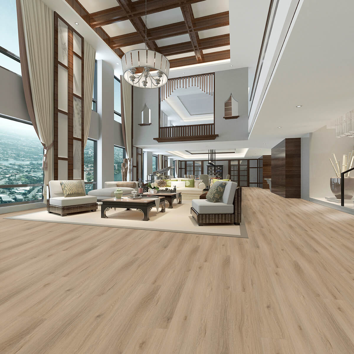 Vinylboden IPC Opal XL Eiche Maastricht mit Klebevinyl, natürliche Holzmaserung und hellbraune Eiche-Optik, langlebiges Bodenbelagsdesign
