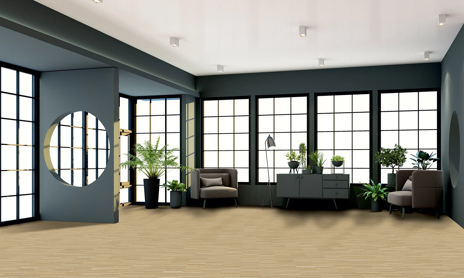 Vinylboden IPC Project Design HKL 618 Klebevinyl mit Holzoptik, realistisches Design, langlebiges Bodenbelagmaterial
