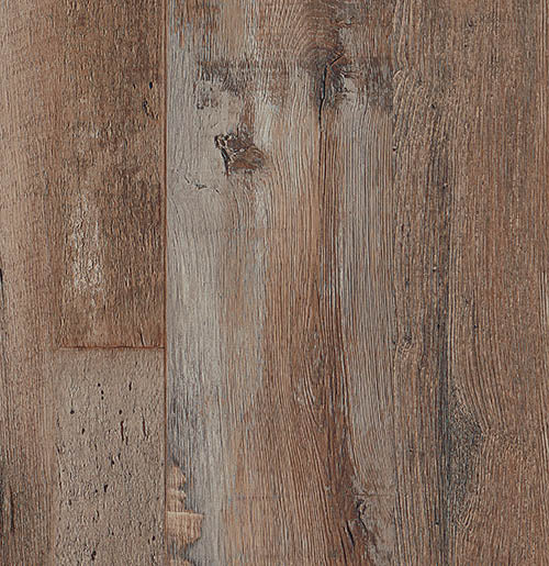 Vinylboden IPC Rubin XL Fichte-Eiche Altholz feigenbraun, Klebevinyl, detailreiche Textur, naturgetreues Holzdesign