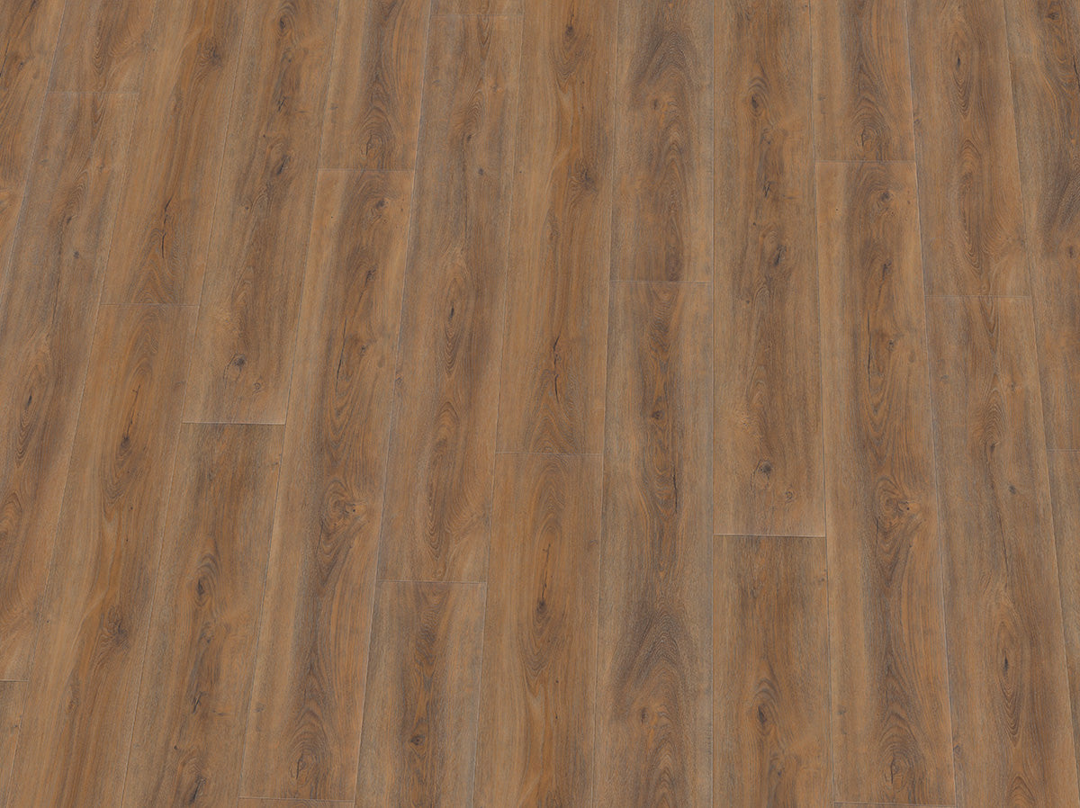 Vinylboden IPC Topas XXL Eiche Cognac, Klebevinyl, detailreiche Holzoptik, langlebiges Bodenbelag, natürliche Maserung