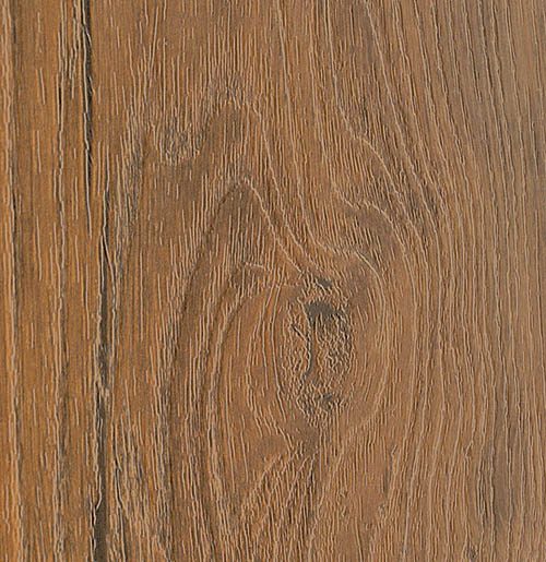 Helles Klick-Vinylboden IPC Topas XXL Eiche Cognac mit holzmasernder Oberfläche, ideal für elegante Inneneinrichtung.