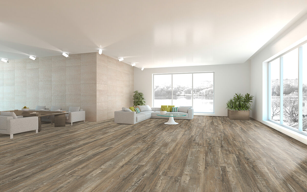 Vinylboden IPC Topas XXL Eiche Vintage Sand, Klebevinyl mit Holzmaserung und warmer Sandfarbe, für langlebigen Bodenbelag