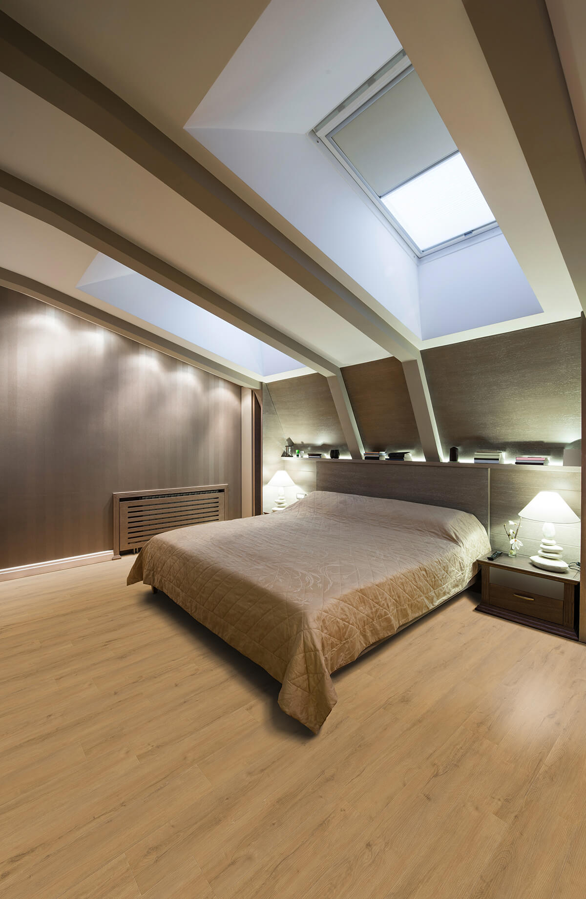 Vinylboden IPC PWK 0,55 Paris in Schwarz-Weiß, Klick-Vinyl, modernes Design, als Bodenbelag für Wohnräume sichtbar
