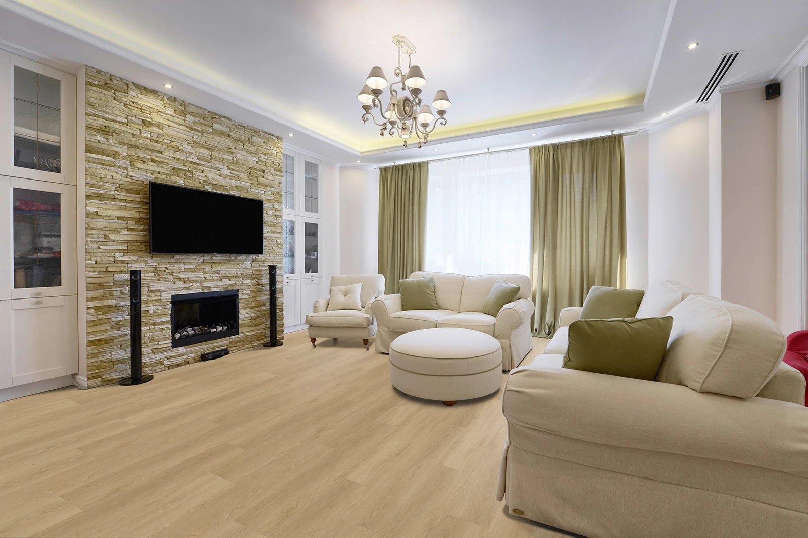 Vinylboden IPC Granat Eiche Milano Klebevinyl mit Holzmaserung und warmer Eichenoptik, langlebig und einfach zu verlegen.