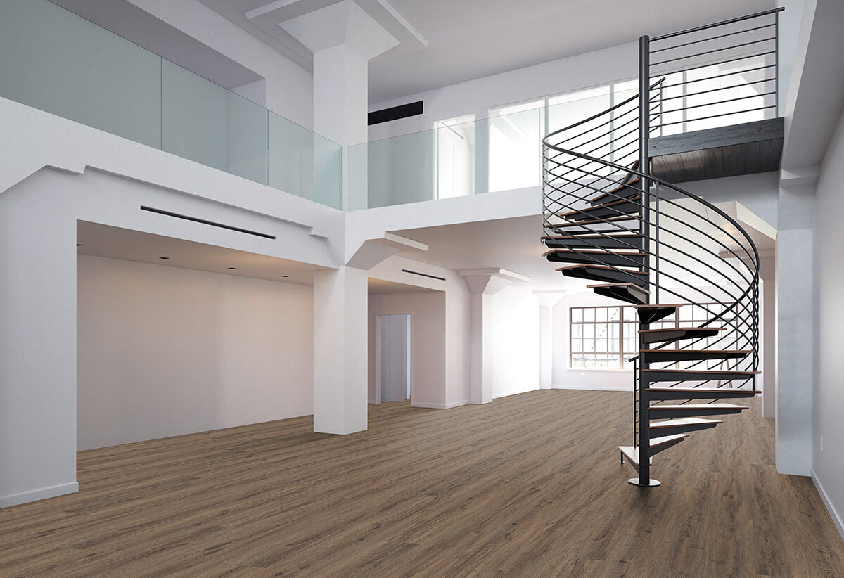 Vinylboden IPC Smaragd Eiche Muschel, Klebevinyl, holzähnliches Design in hellen Eichtönen, geprägte Oberfläche