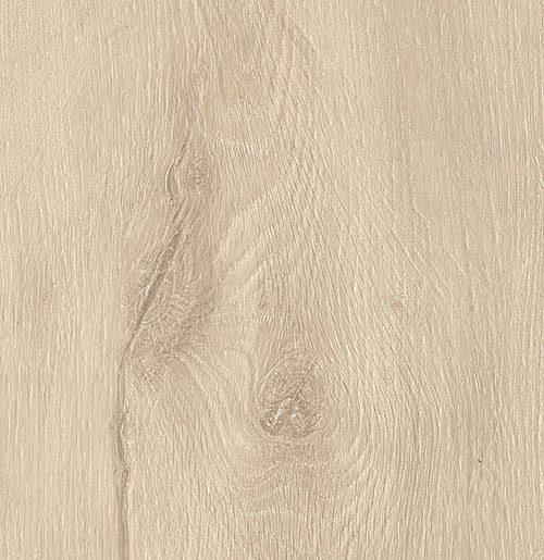 Heller Vinylboden aus IPC Smaragd Eiche Lederweiß Klebevinyl mit Holzmaserung und natürlicher Holzoptik, Produktbild.