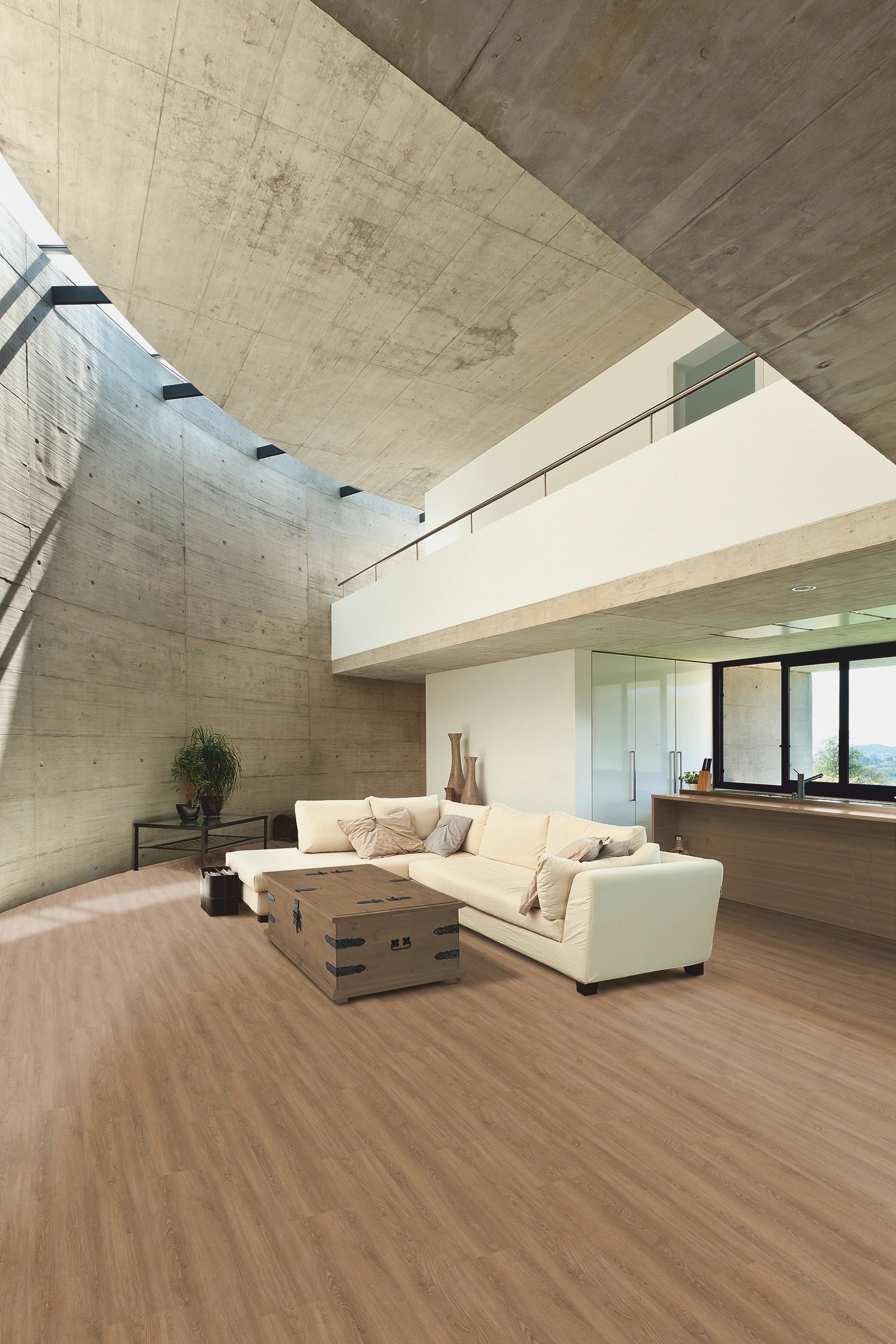 PVC Vinylboden IPC Jade Design 703 mit klebevinyl, braune Holzoptik, detailreiche Textur und glatte Oberfläche.