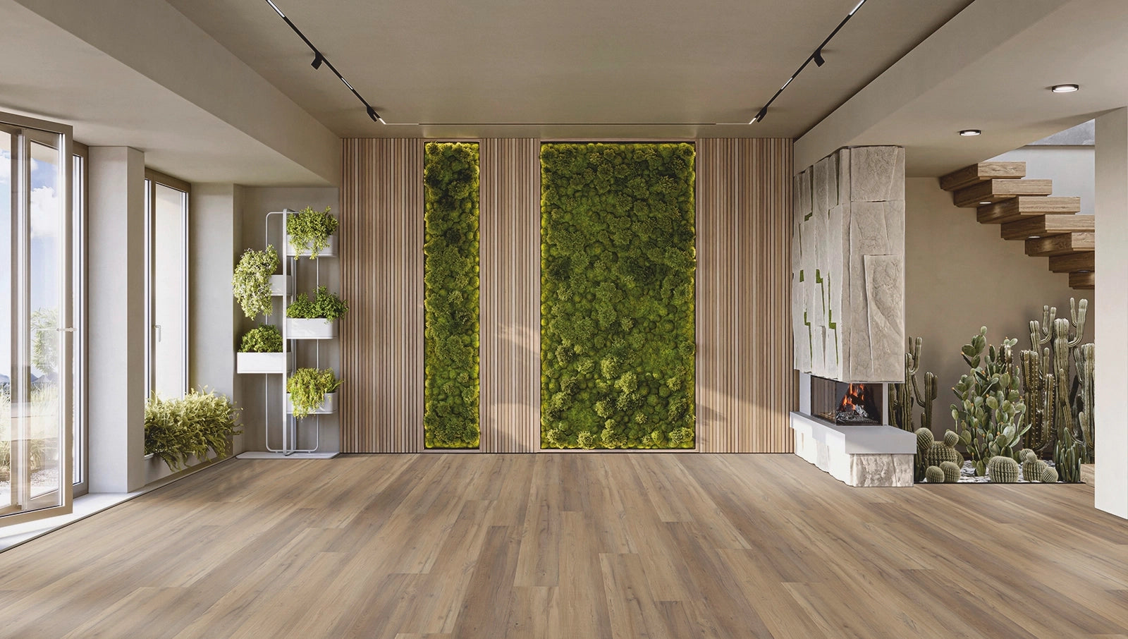 IPC Jade Design 706 Klick-Vinyl Vinylboden mit Holzmaserung in hellem Braun, langlebiges Klick-System, modernes Design