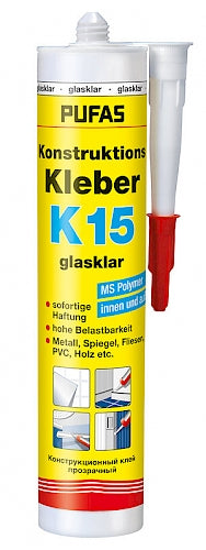 PUFAS Konstruktionskleber K15 glasklar - WaBo-Design