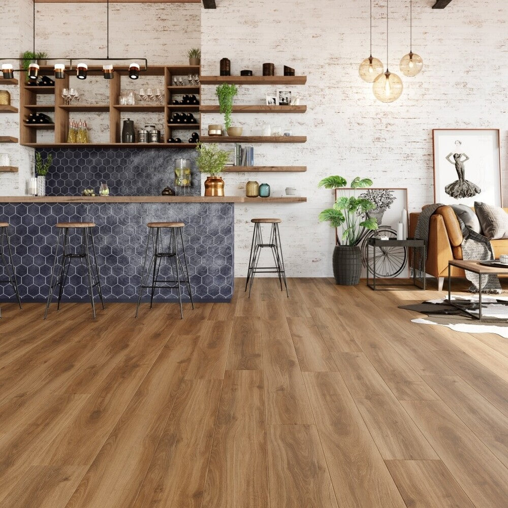 Vinylboden Moduleo LayRed 55 Classic Oak mit Trittschalldämmung, authentischer Eichenholz-Look, Klick-Verbindung, Raumaufnahme