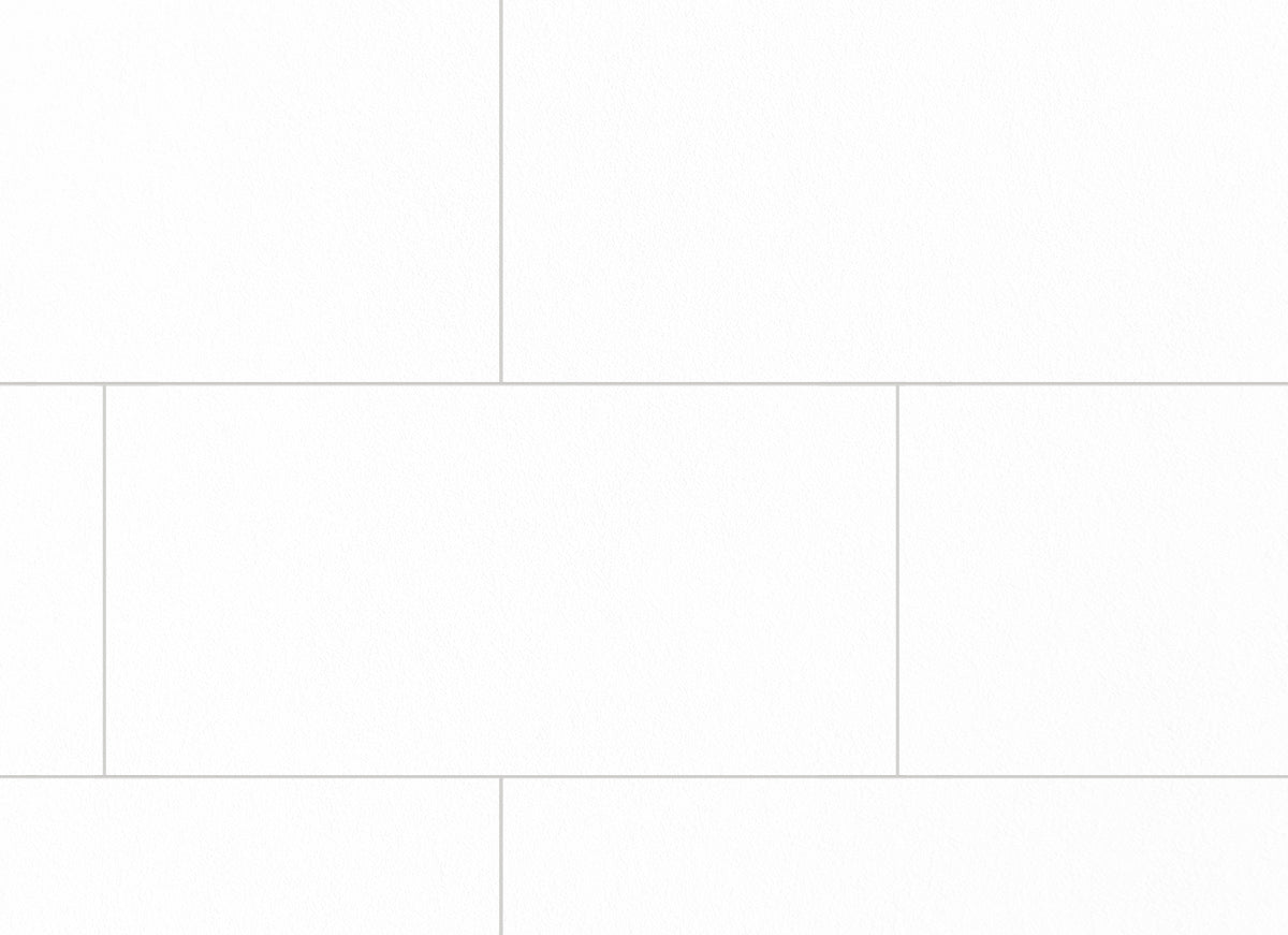 Vinylboden Ceramin Luna virgin white 57598, PVC-freie Designfliese mit modernem, hellem Fliesenmuster, langlebiges Bodenbelag-Design