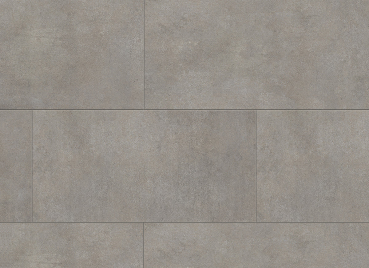 Ceramin Vinylboden Barone antarktisches Grau, PVC-freie Designfliese, eleganter, langlebiger Bodenbelag mit grauer Marmoroptik.