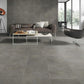 Vinylboden Ceramin Lambrusco Mouse Grey, PVC-freie Designfliese mit grauer Marmorstruktur, langlebig und stilvoll