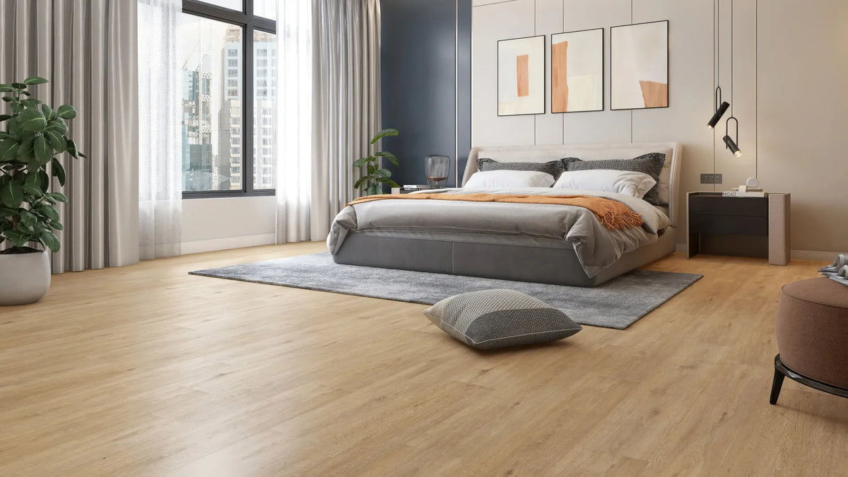 Liberty Urban 40 Miami Klebevinyl, Nahaufnahme der Holzmaserung und der PU-Oberfläche