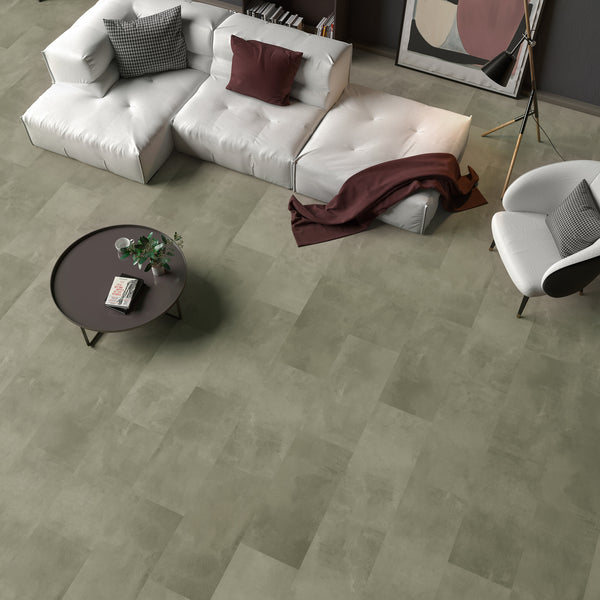 Ceramin Nuva Rock Screed Brown Vinylboden, Klebe-Designboden, braun, 780x398mm, strapazierfähig und stilvoll