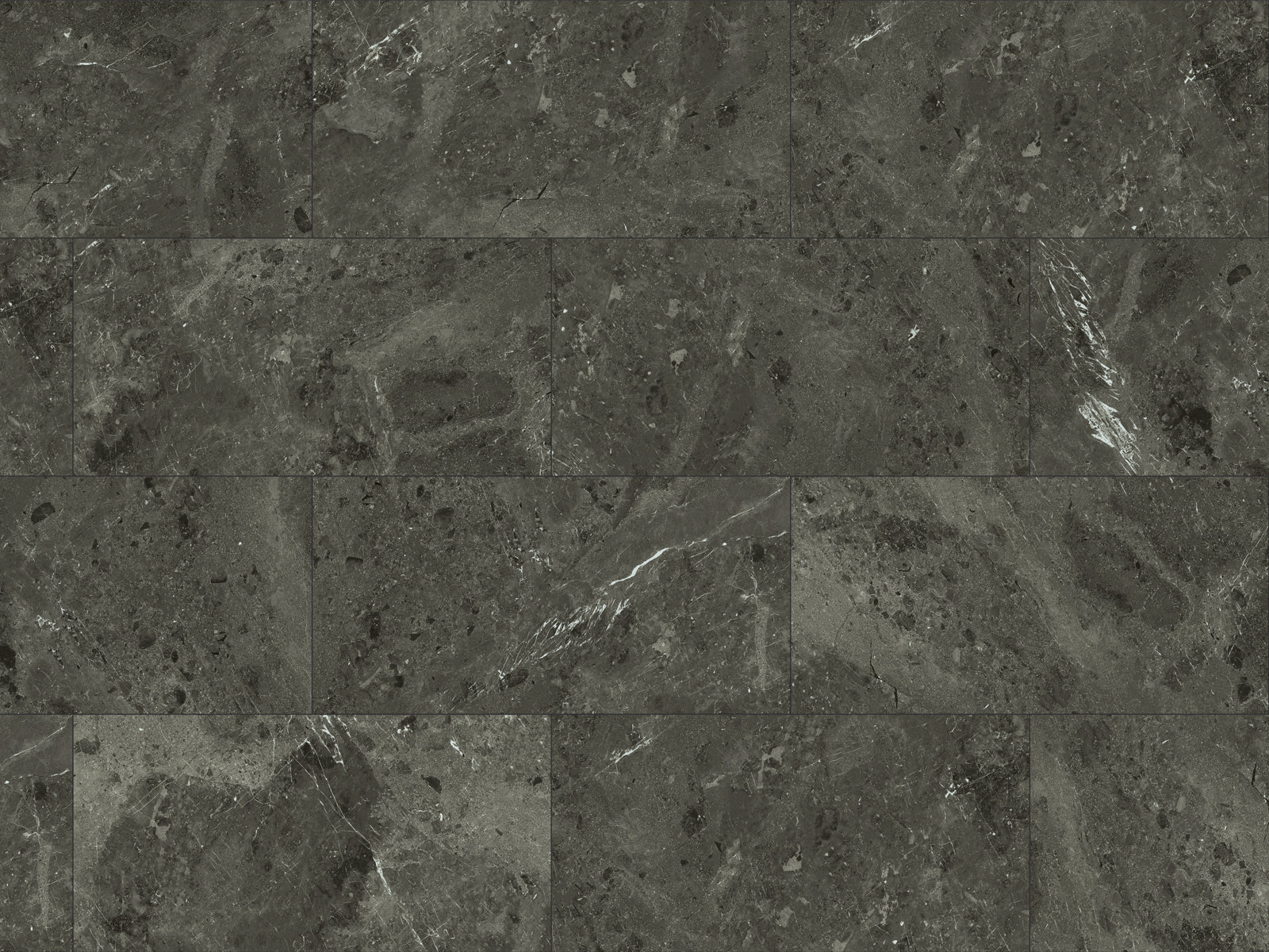 Ceramin Nuva Rock Moon Stone Vinylboden in dunklem Grau, 77,6 × 38,7 cm, klickbar und strapazierfähig