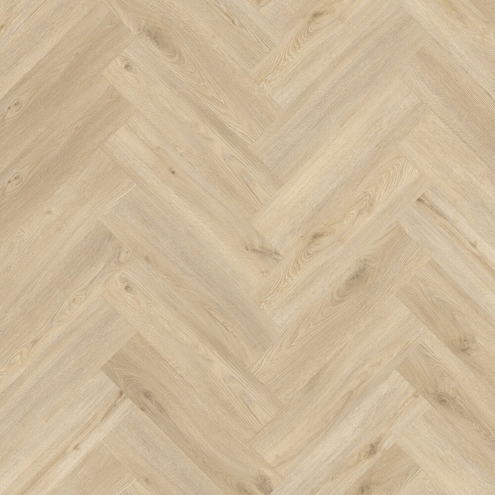 Moduléo Roots 55 Galtymore Eichenholz Vinylboden im Fischgrätmuster, Klebevinyl, hochwertige Bodenbelag, detailreiche Holzstruktur