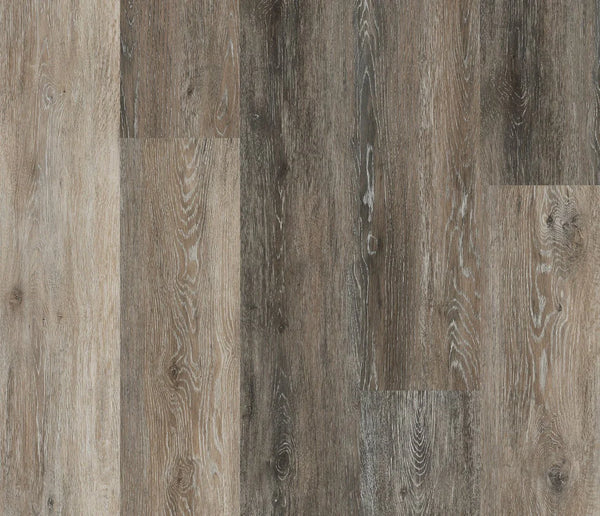 COREtec Vinylboden The Essentials 1200 Blackstone Oak in dunklem Holzdesign, langlebiger Laminatboden für Wohnräume