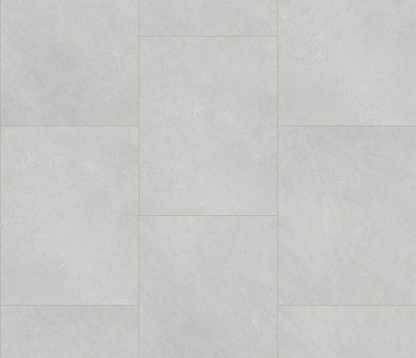 Vinylboden COREtec ProPlus Tile Cristal in der Farbe Cristal, rechteckige Fliesenoptik mit moderner Oberfläche, Blick auf Muster und Textur.