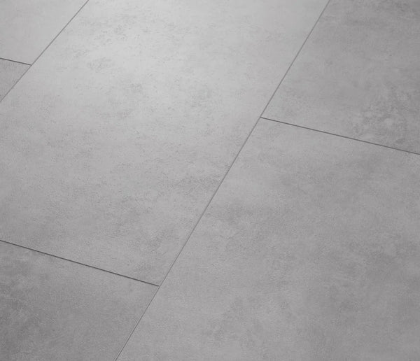COREtec Authentics Vinylboden Cyclone 4V, realistischer Fliesenlook in Grau, langlebig und strapazierfähig für moderne Räume