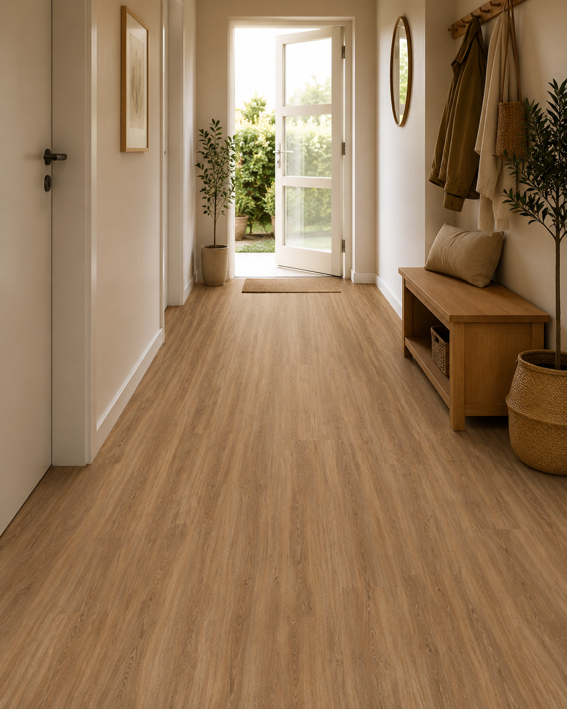 Vinylboden Liberty Urban 55 Preston mit Holzoptik, langlebiges Klebevinyl für moderne Innenräume, detailreiche Holzmaserung sichtbar