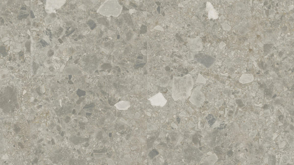 Tarkett iD Click Ultimate 55 Naturals Breccia Grey, Flächenansicht des Dekors im Breitformat