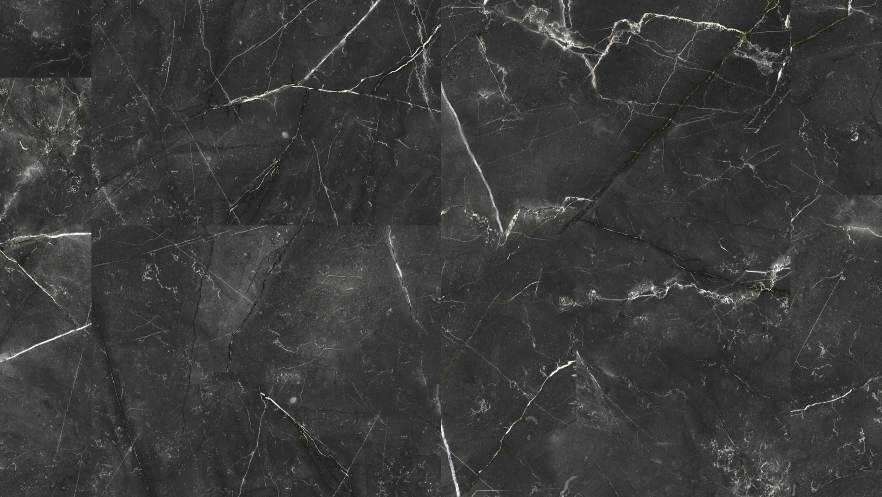Tarkett iD Click Ultimate 55 Naturals Marquina Grande Black, Flächenansicht des Dekors im Breitformat