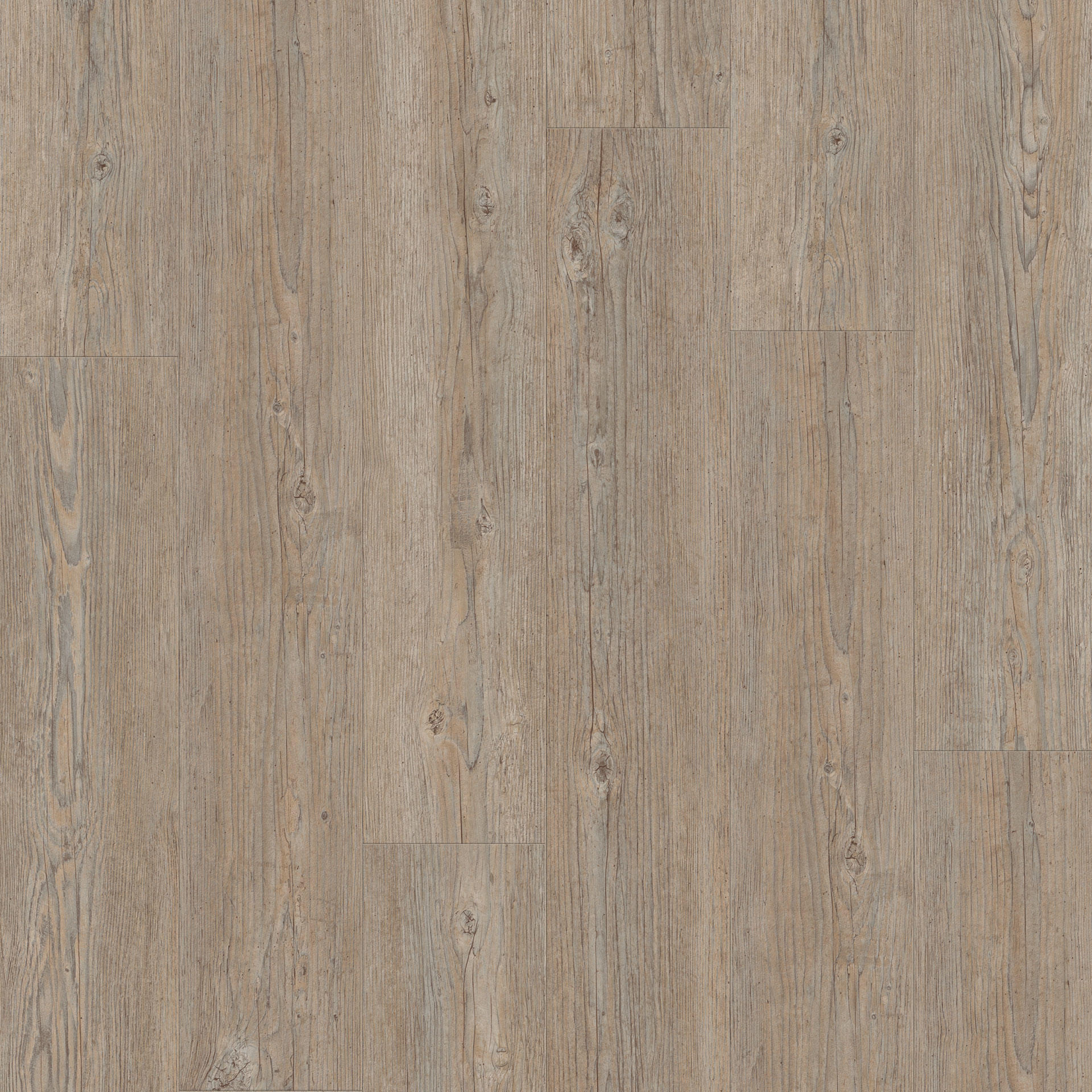 Vinylboden Tarkett iD Inspiration 55 Classics gebürstetes Pinienbraun, Klebevinyl mit Holzmaserung und braunem Holzdesign.