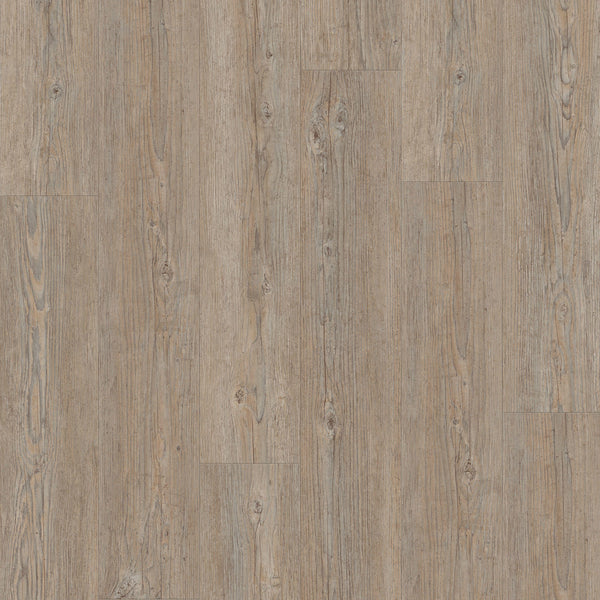 Vinylboden Tarkett iD Inspiration 55 Classics gebürstetes Pinienbraun, Klebevinyl mit Holzmaserung und braunem Holzdesign.