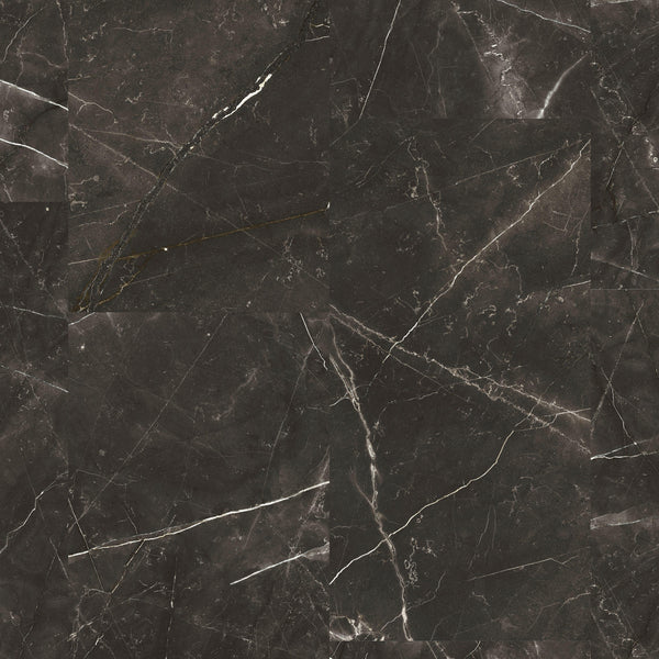 Tarkett iD Inspiration 55 Naturals Marquina Grande Black Vinylboden, Klebevinyl mit schwarzem, steinähnlichem Design.