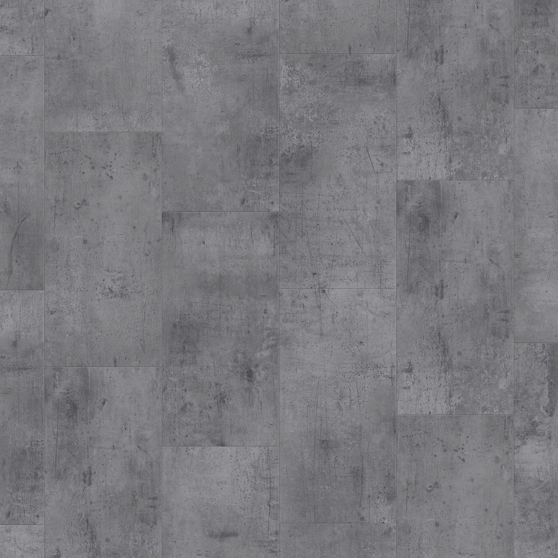 Vinylboden Tarkett iD Inspiration 55 Classics Vintage Zinc Silver, Klebevinyl, mit vintage Silber-Design und texturierter Oberfläche.