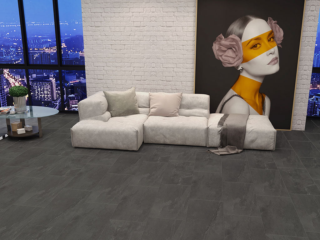 World of SPC Indianapolis Slate, Klickvinyl in Fliesenoptik und Steinoptik