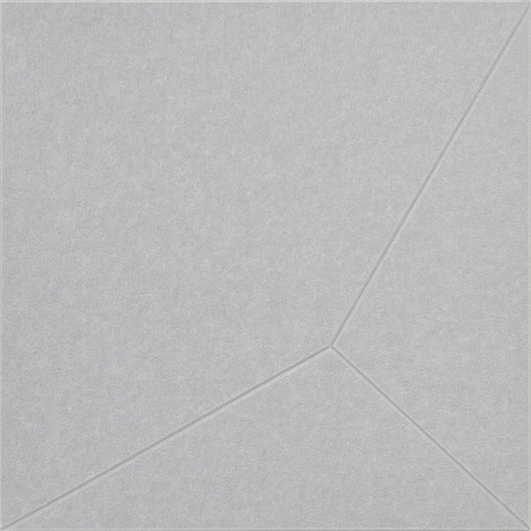 Jangal Wandpaneel aus PET-Filz in grauem geometrischem Design, 52x52 cm, modulare Wanddekoration, modernes Wandpaneel