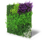 Jangal Wandpaneel mit violetter und gemischter Flora, 52 x 52 cm, dekoratives modularer Wanddekoration mit Pflanzen-Design.